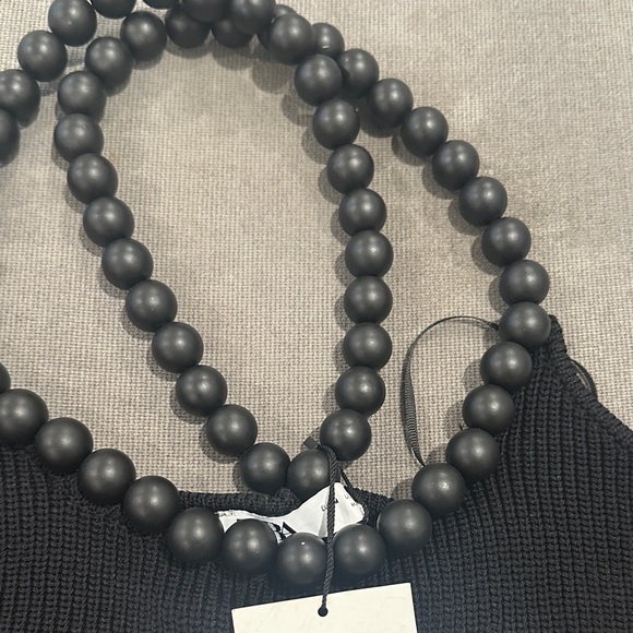 Zara Black Camisole with Beaded Straps - Picture 8 of 8